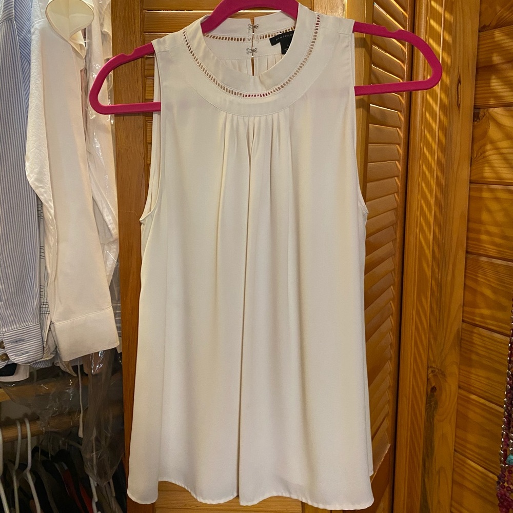 Ann taylor cream colored shirt